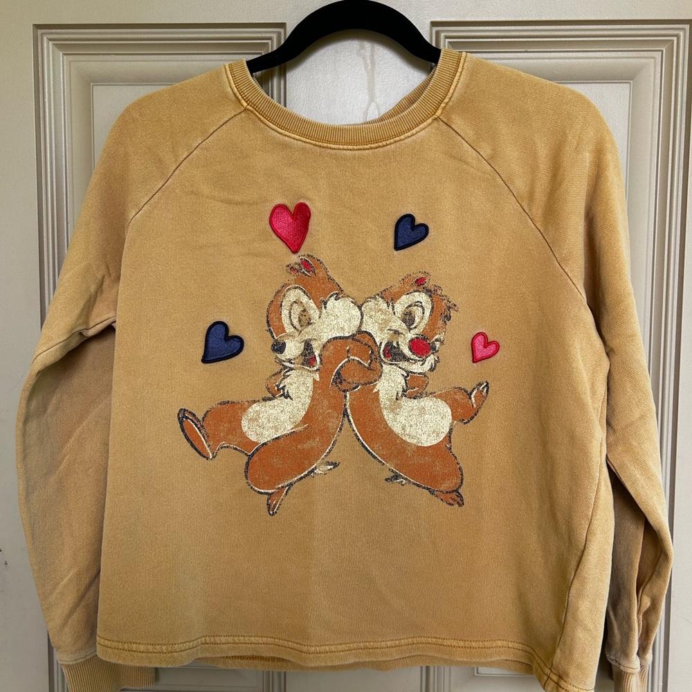 Disney Chip & Dale Heart Graphic Sweatshirt XS